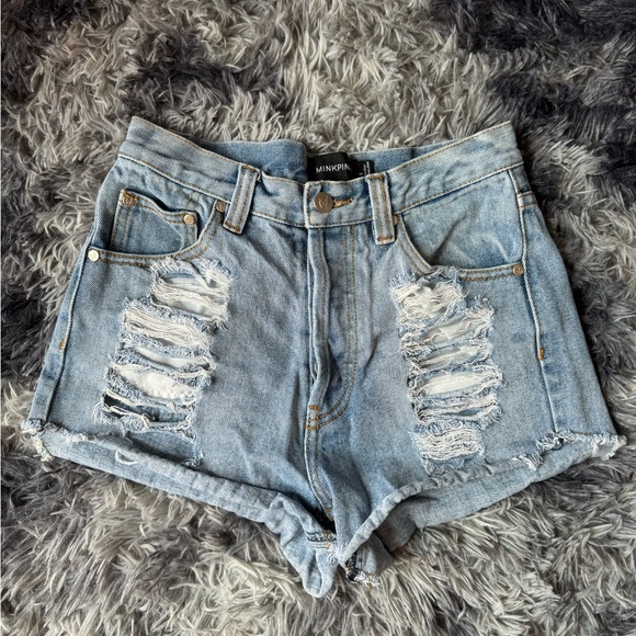 MINKPINK Jean Shorts - Picture 1 of 5